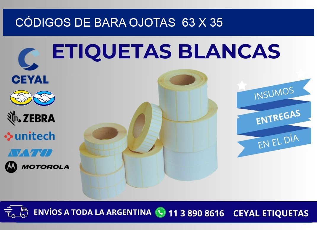 CÓDIGOS DE BARA OJOTAS  63 x 35