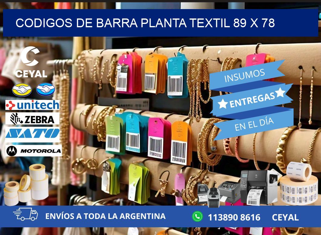 CODIGOS DE BARRA PLANTA TEXTIL 89 x 78