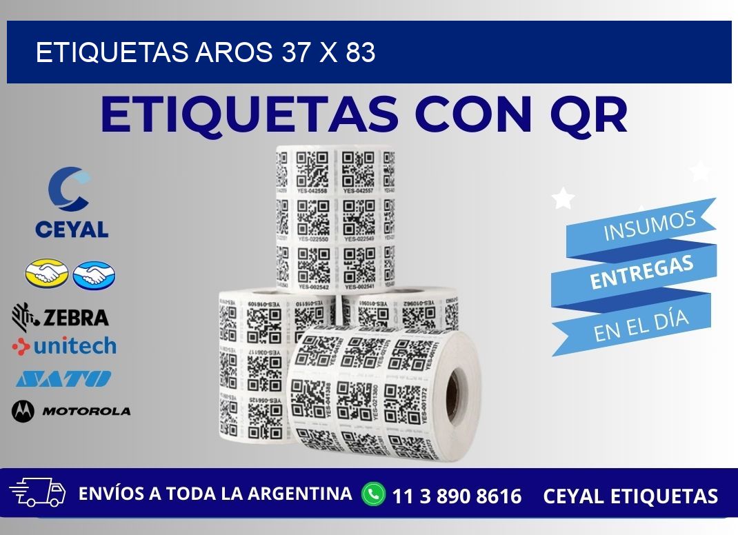 ETIQUETAS AROS 37 x 83