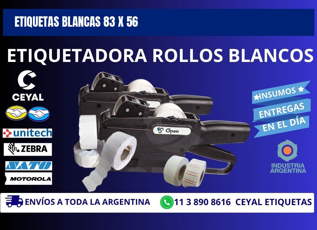 ETIQUETAS BLANCAS 83 x 56