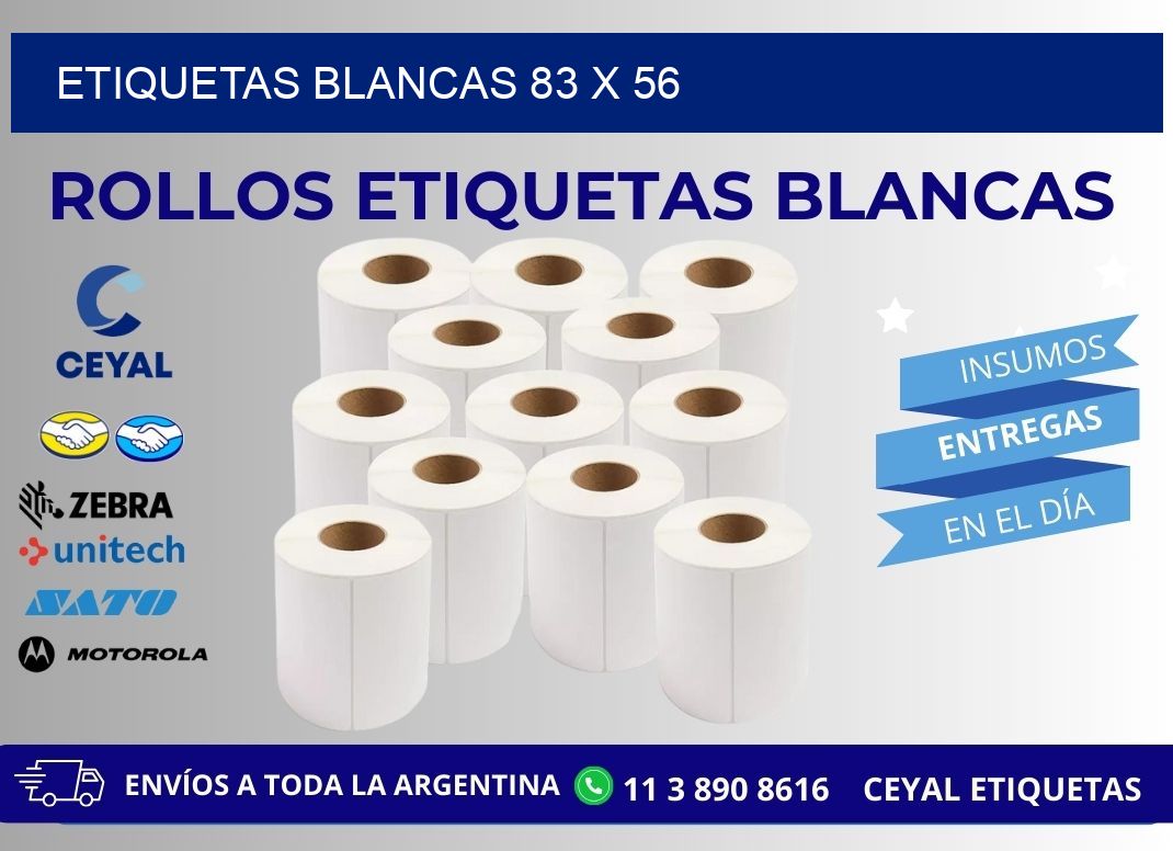 ETIQUETAS BLANCAS 83 x 56