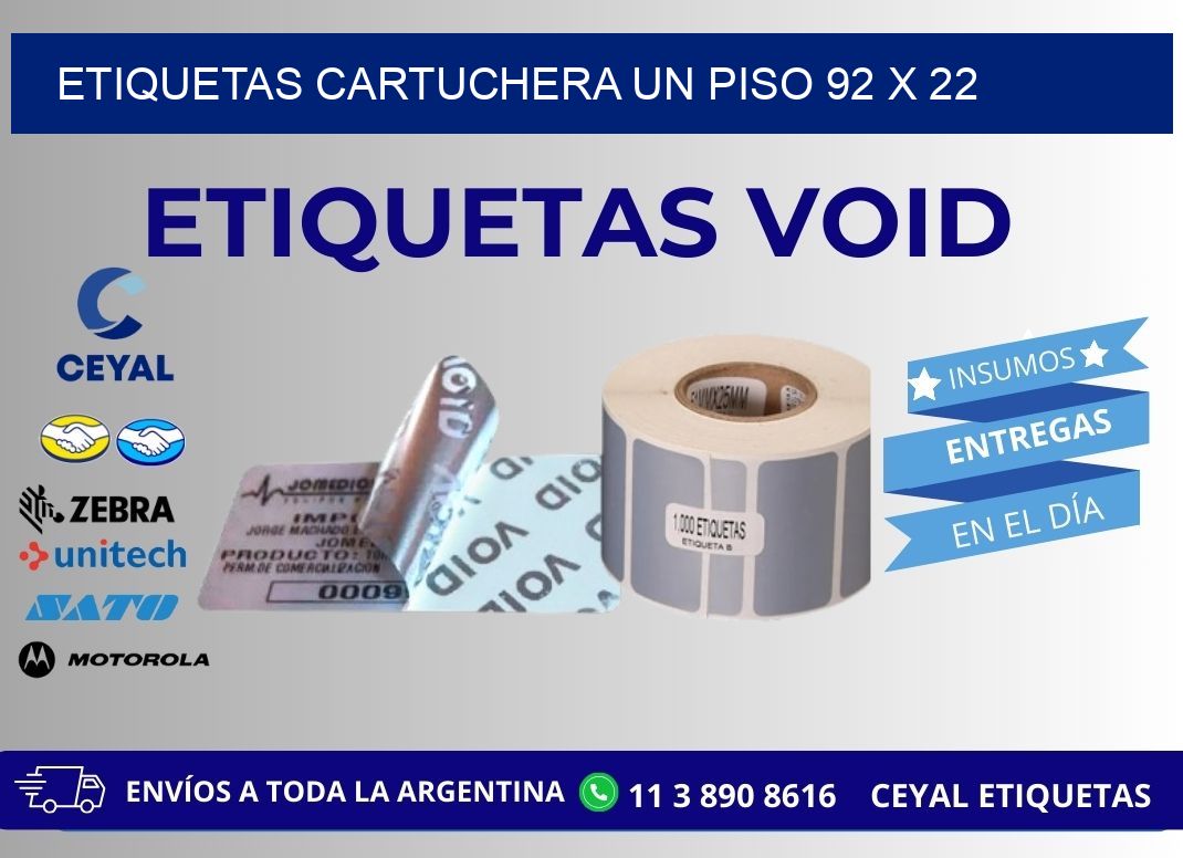 ETIQUETAS CARTUCHERA UN PISO 92 x 22