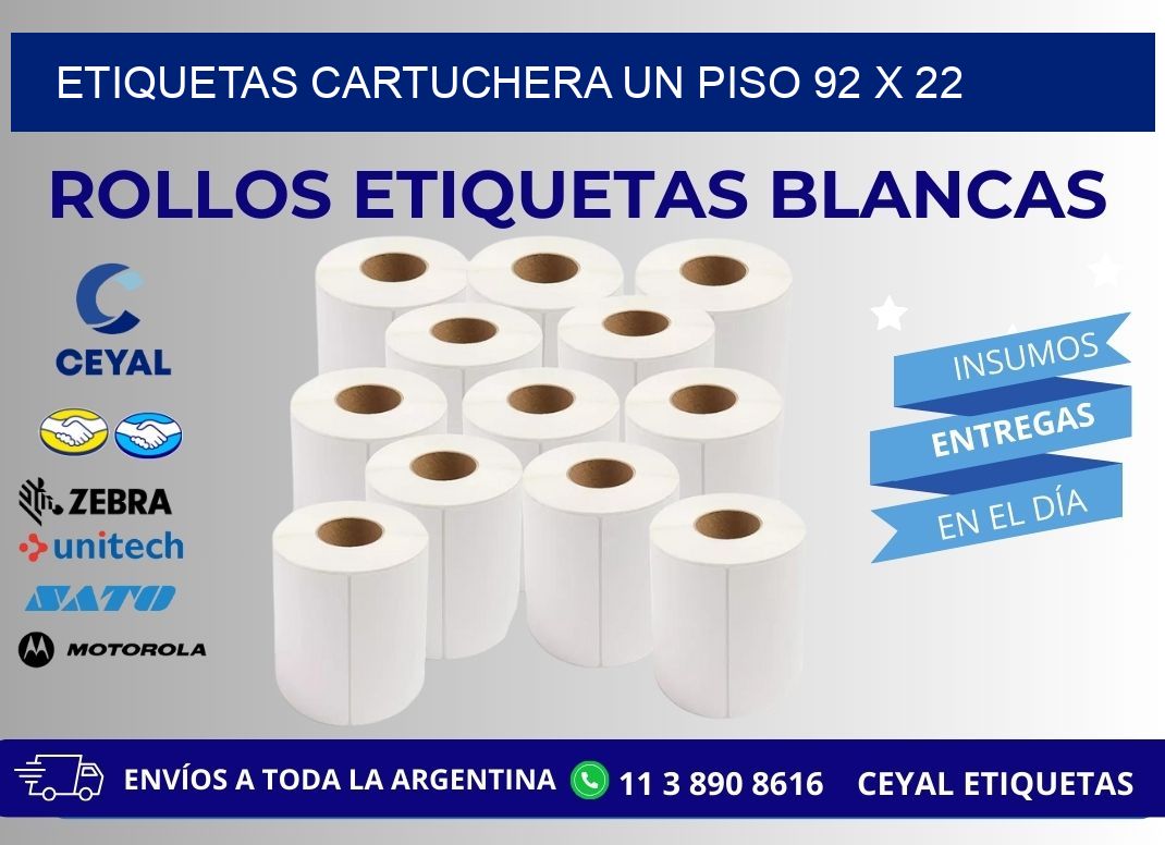 ETIQUETAS CARTUCHERA UN PISO 92 x 22