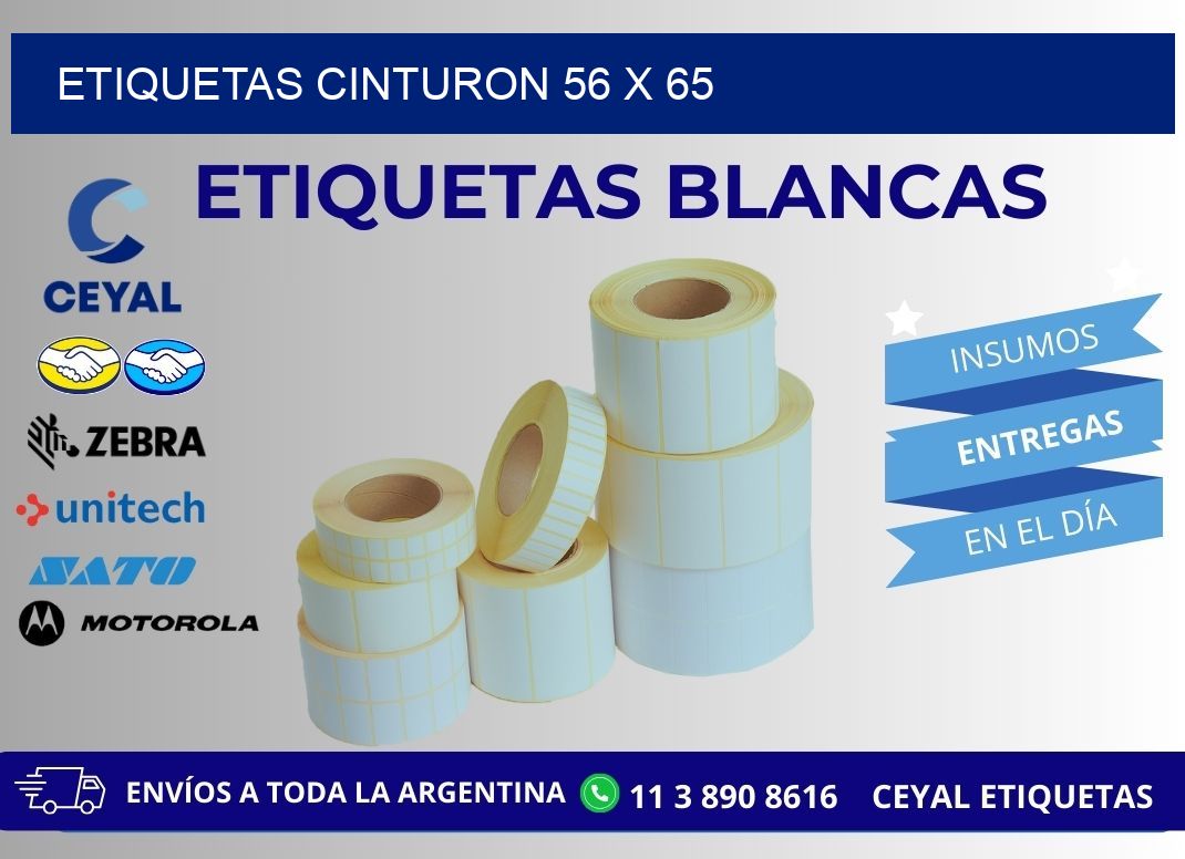 ETIQUETAS CINTURON 56 x 65