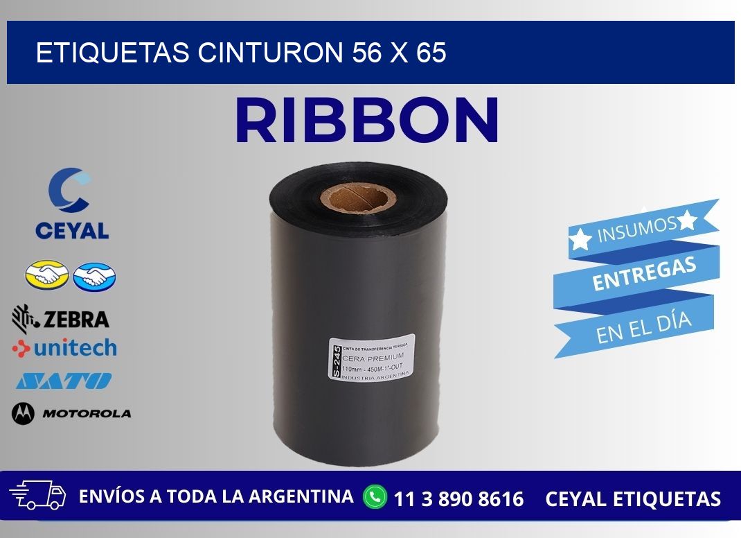 ETIQUETAS CINTURON 56 x 65