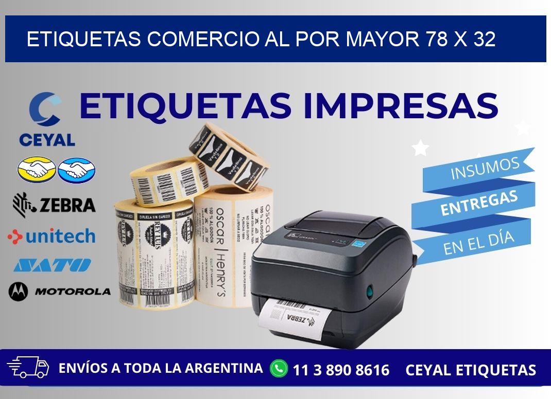 ETIQUETAS COMERCIO AL POR MAYOR 78 x 32