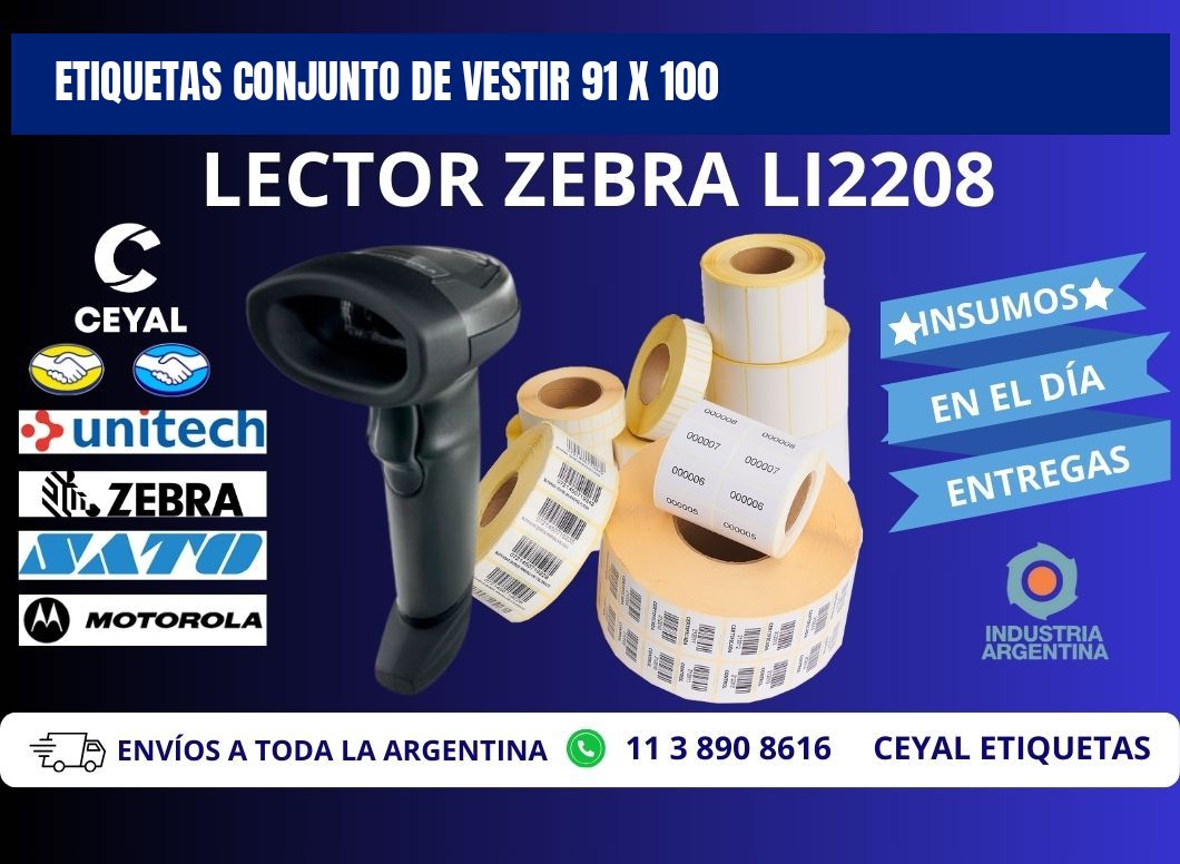 ETIQUETAS CONJUNTO DE VESTIR 91 x 100