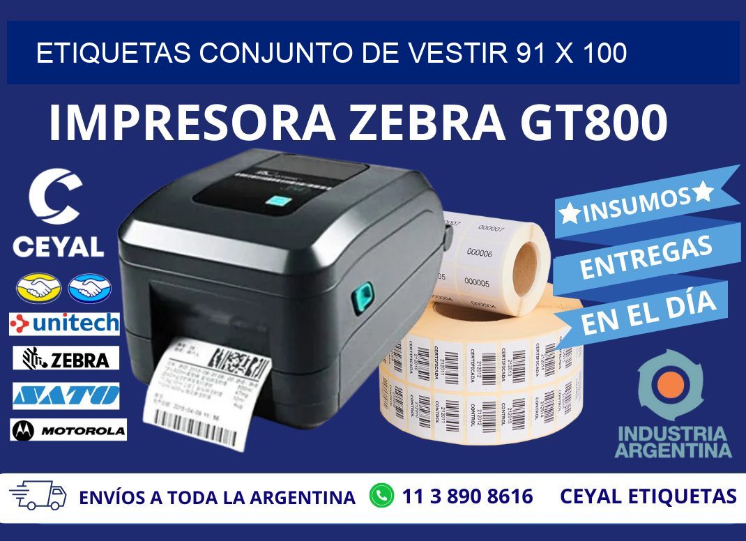 ETIQUETAS CONJUNTO DE VESTIR 91 x 100