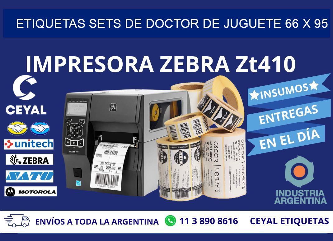 ETIQUETAS SETS DE DOCTOR DE JUGUETE 66 x 95