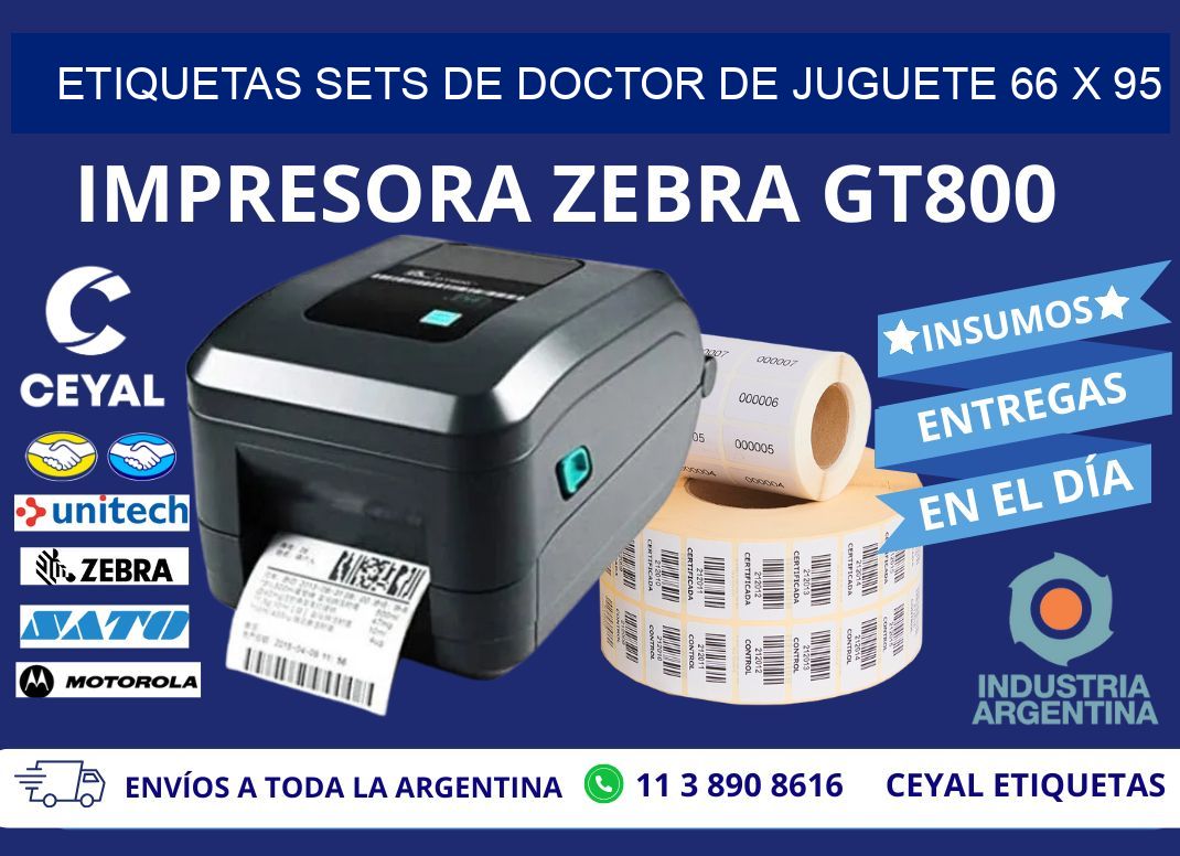 ETIQUETAS SETS DE DOCTOR DE JUGUETE 66 x 95