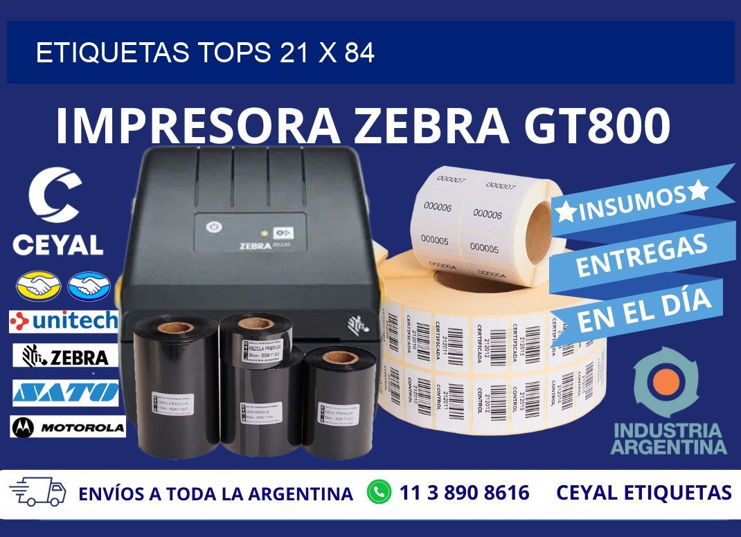 ETIQUETAS TOPS 21 x 84