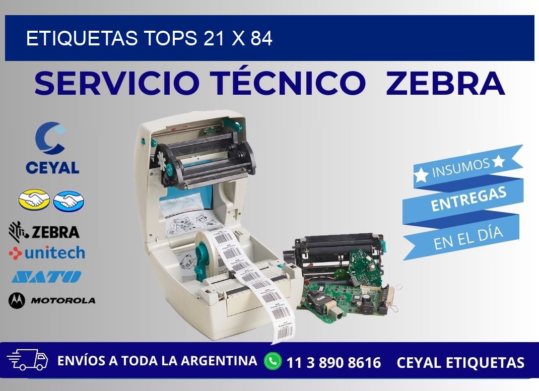 ETIQUETAS TOPS 21 x 84