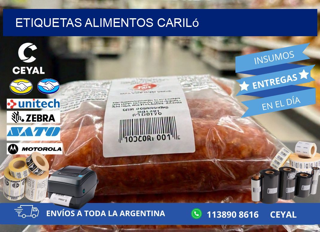 Etiquetas alimentos Cariló