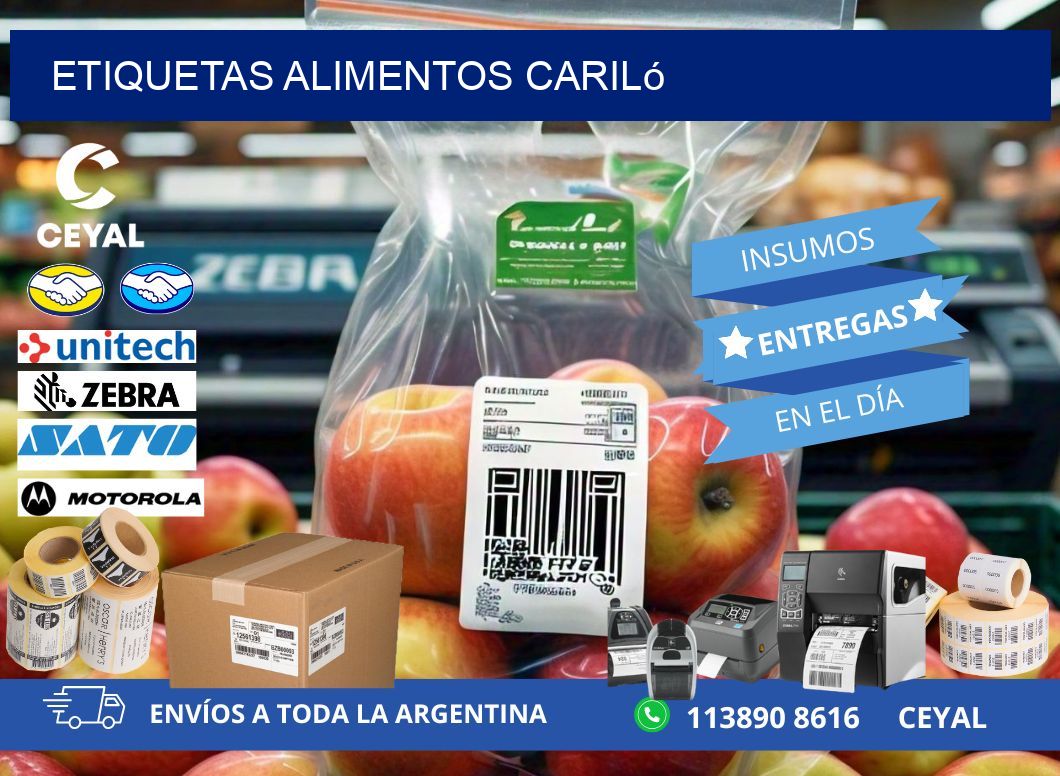 Etiquetas alimentos Cariló