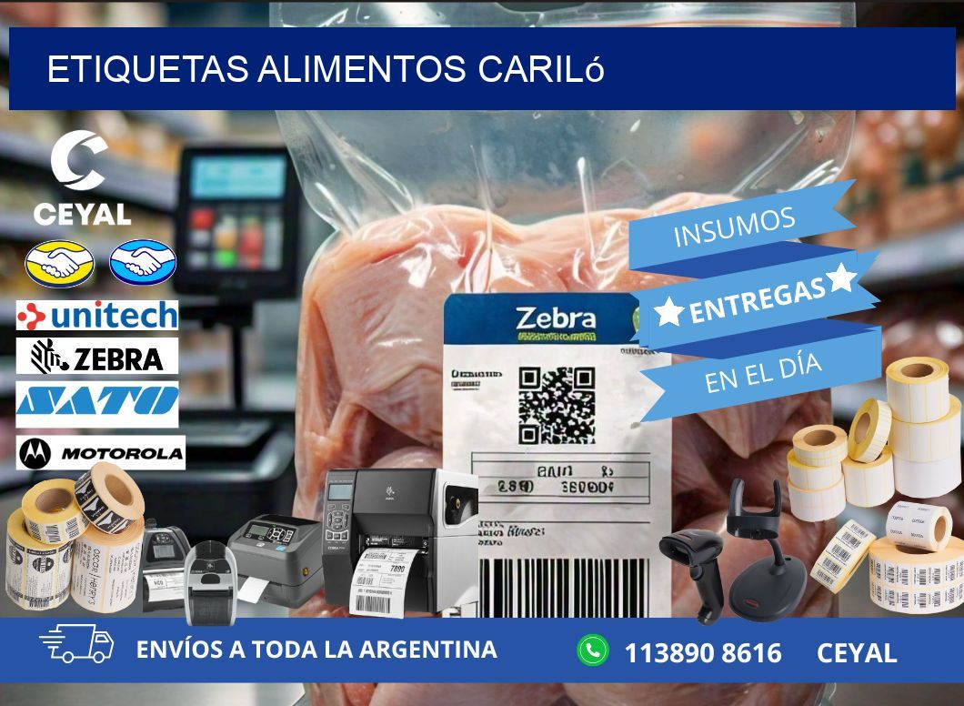 Etiquetas alimentos Cariló