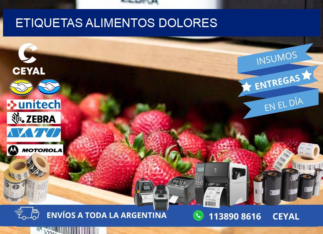 Etiquetas alimentos Dolores