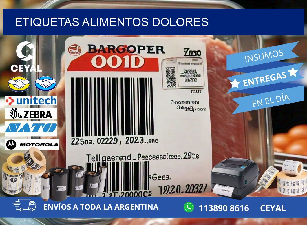 Etiquetas alimentos Dolores