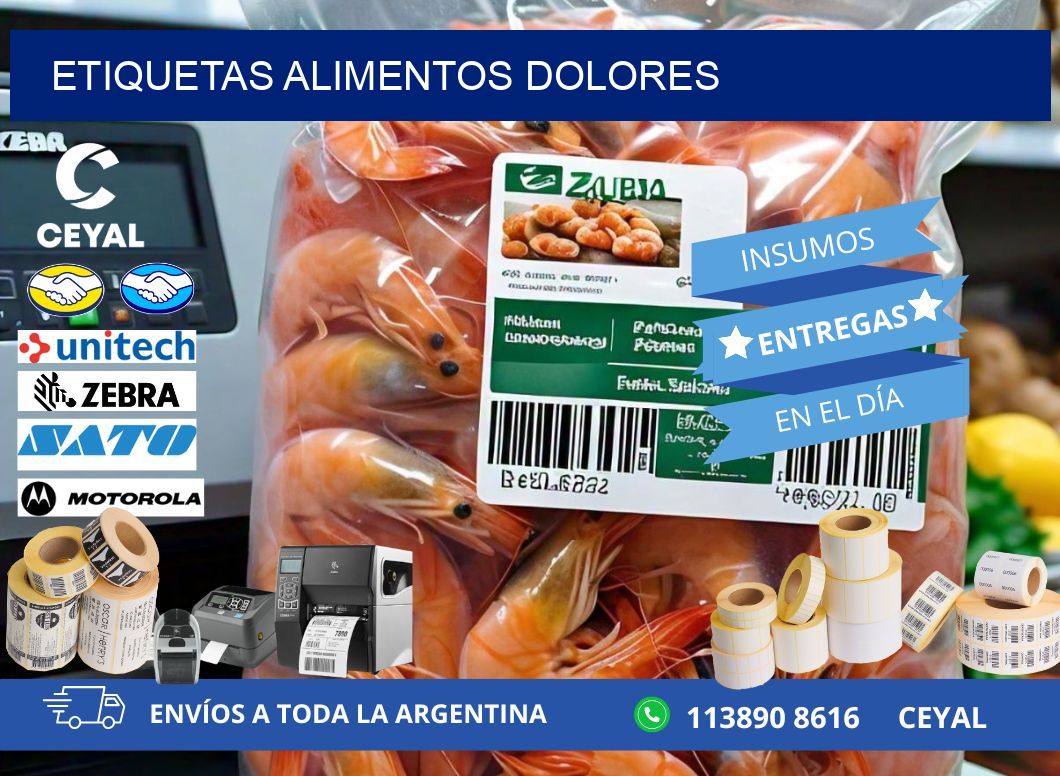 Etiquetas alimentos Dolores