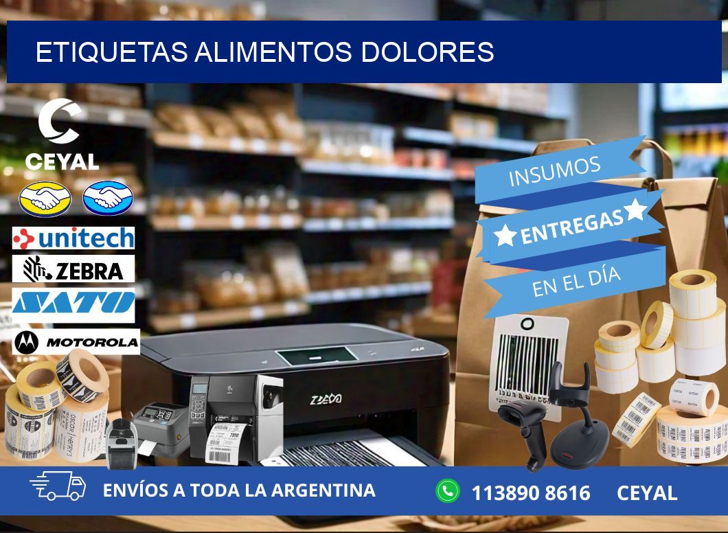 Etiquetas alimentos Dolores