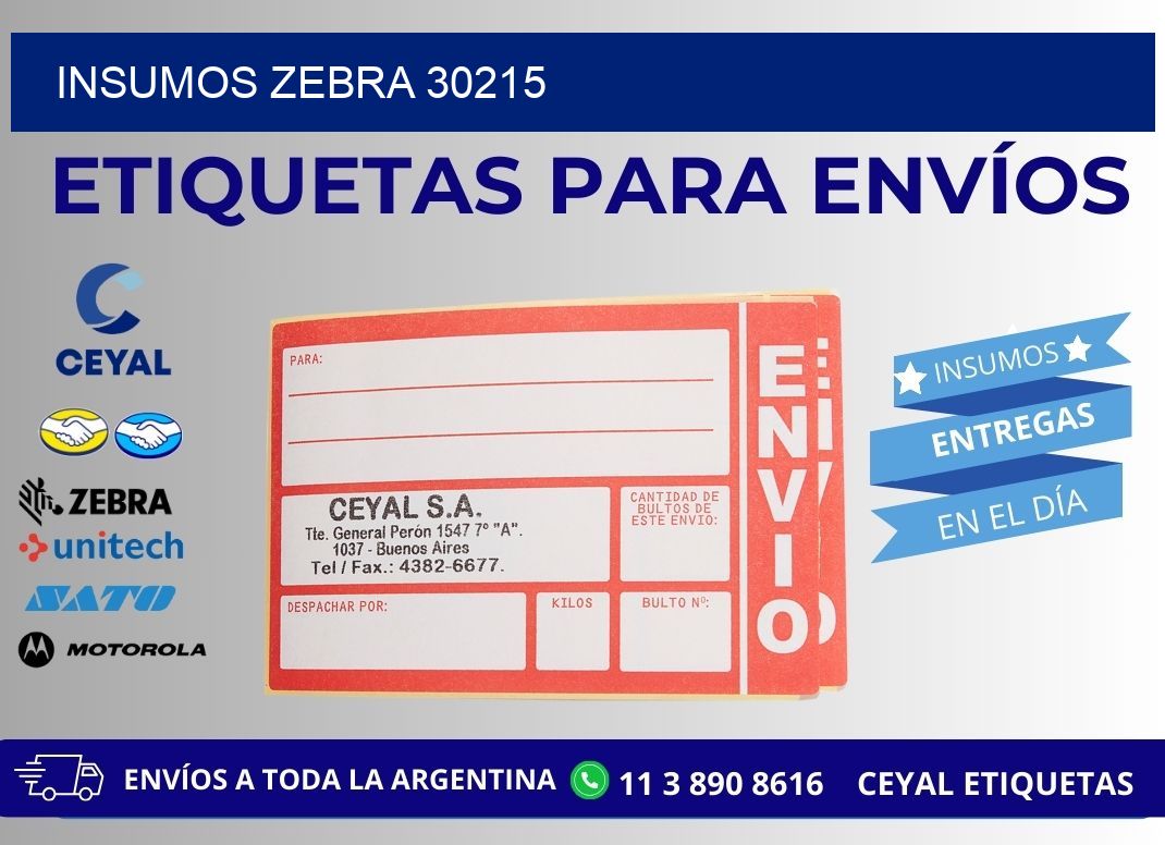 INSUMOS ZEBRA 30215